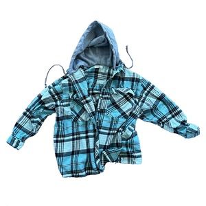 Arizona Jean blue flannel with grey hood